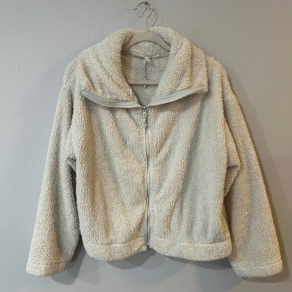 FP Movement Dazed High Neck Sherpa Jacket Cream Ivory Women’s Size Small - Picture 2 of 7